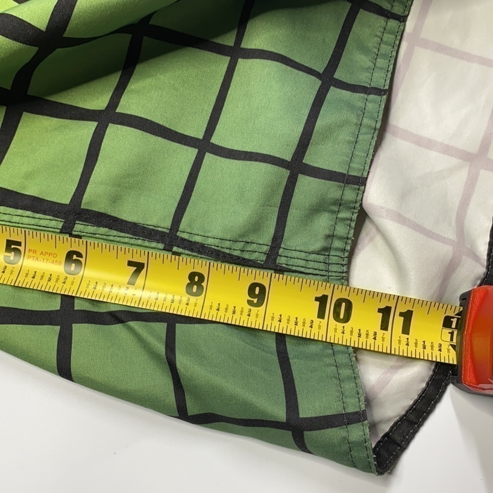 Mountain Dew Black Green Check Swim Trunks Size 36 - Picture 8 of 8